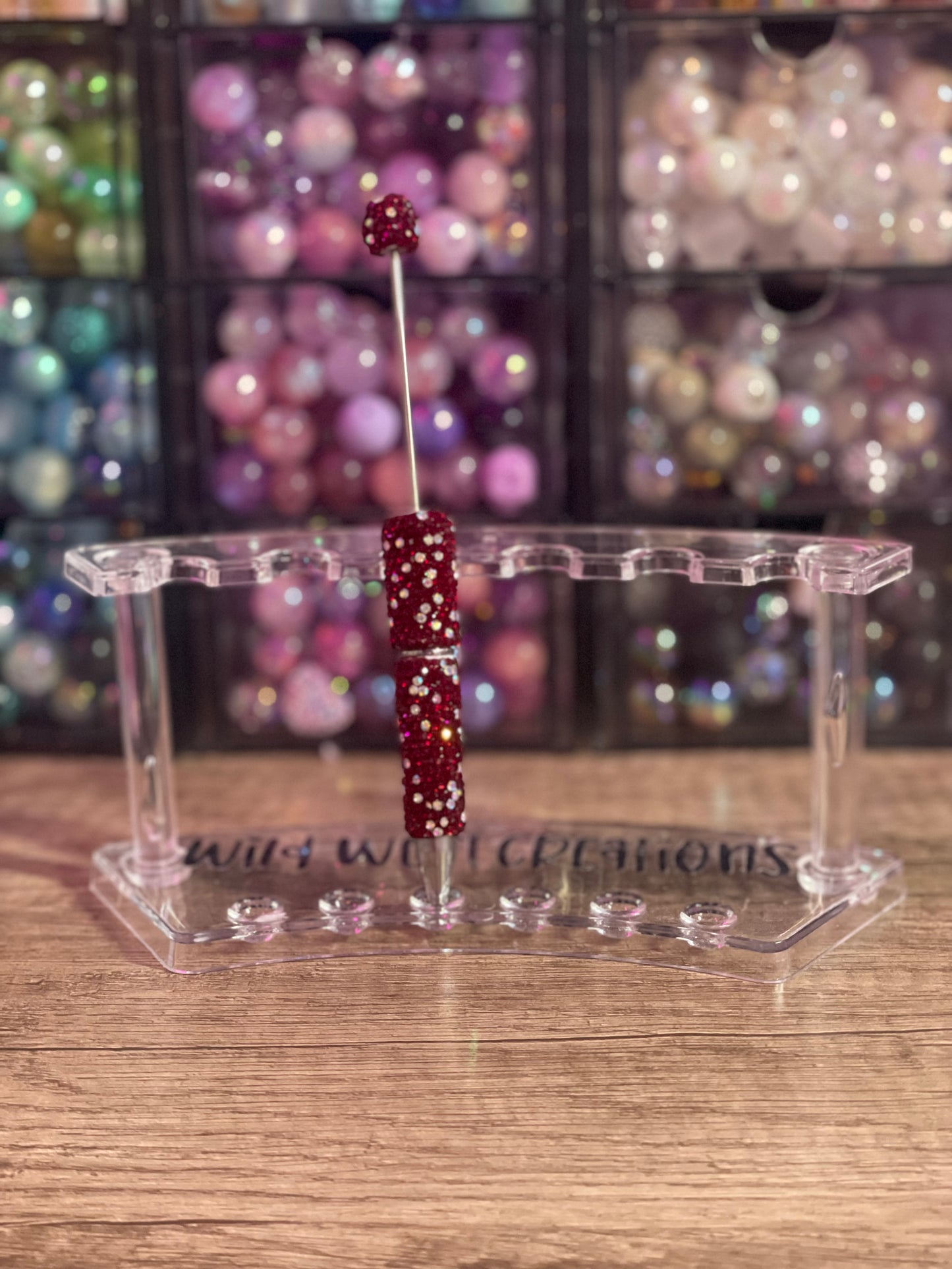 Dark Cherry Red AB Bling Pen