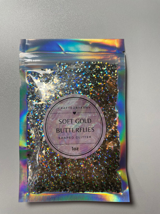 Soft Gold Butterflies