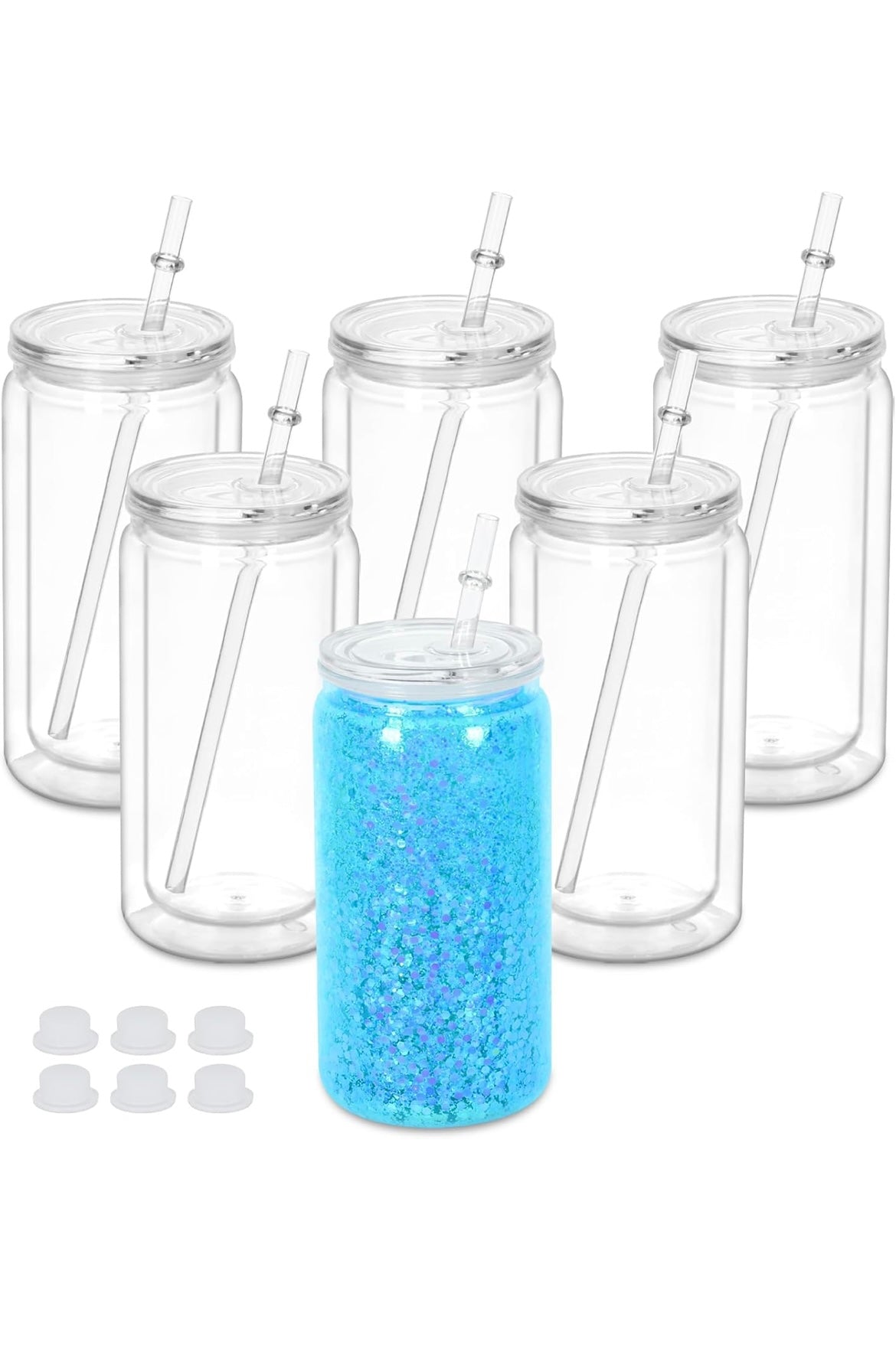 16oz Acrylic Snow Globe Cup