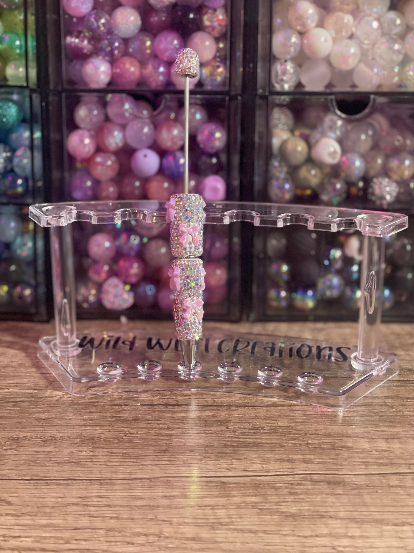 Purple Bows Bling Pen