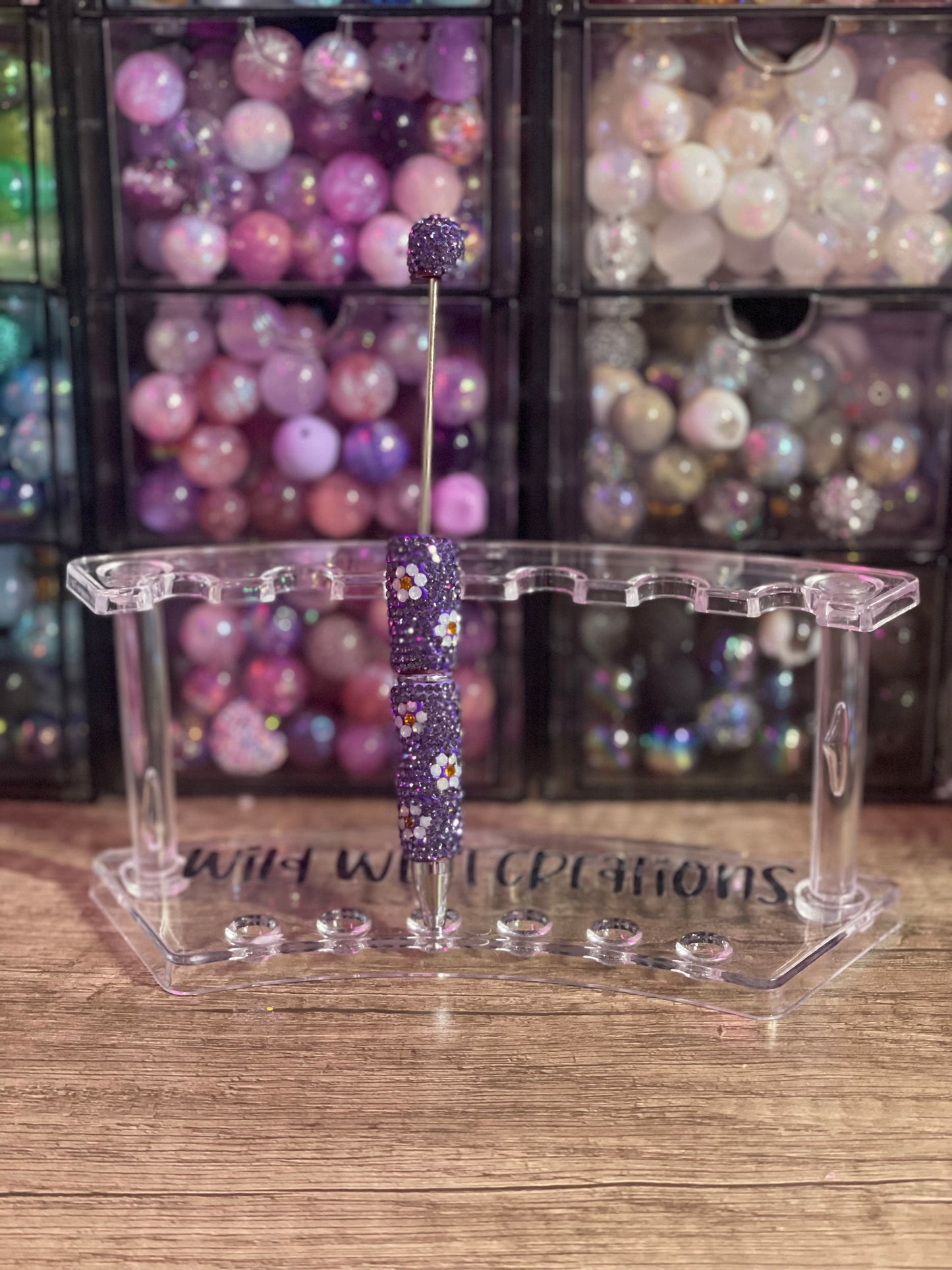 Purple Flower Bling Pen