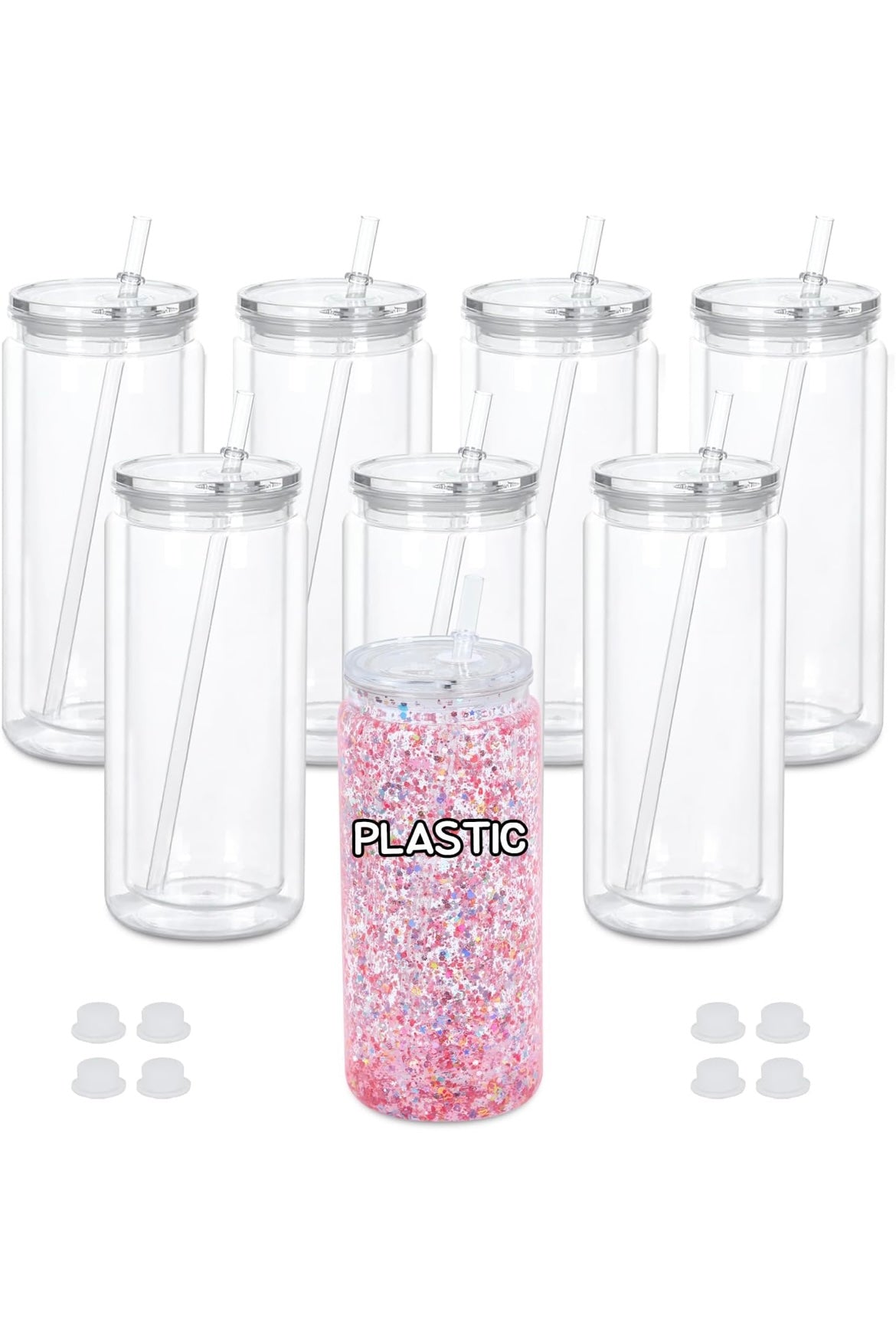 20 oz Acrylic Snow Globe Cup