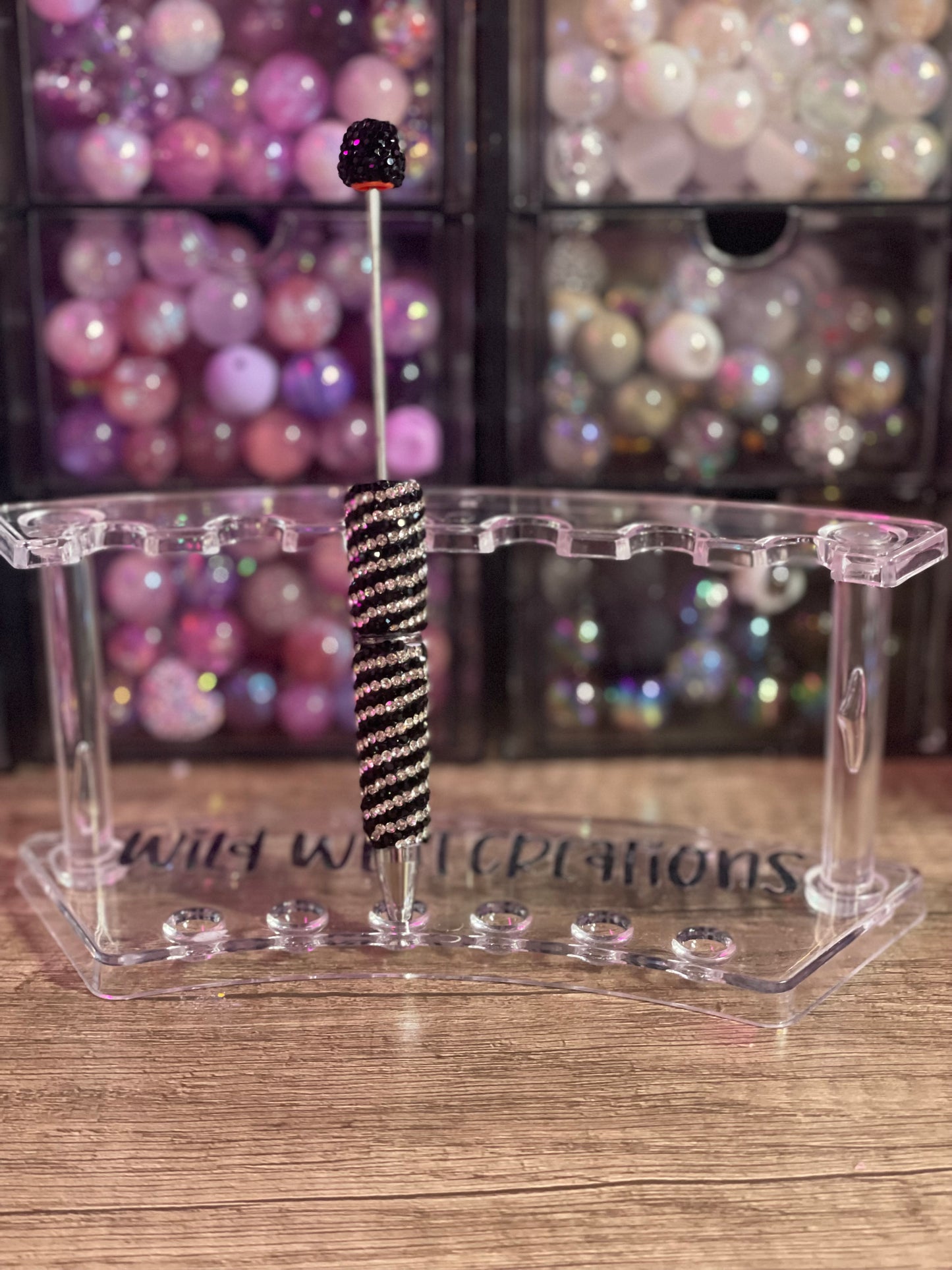 Black Swirl Bling Pen