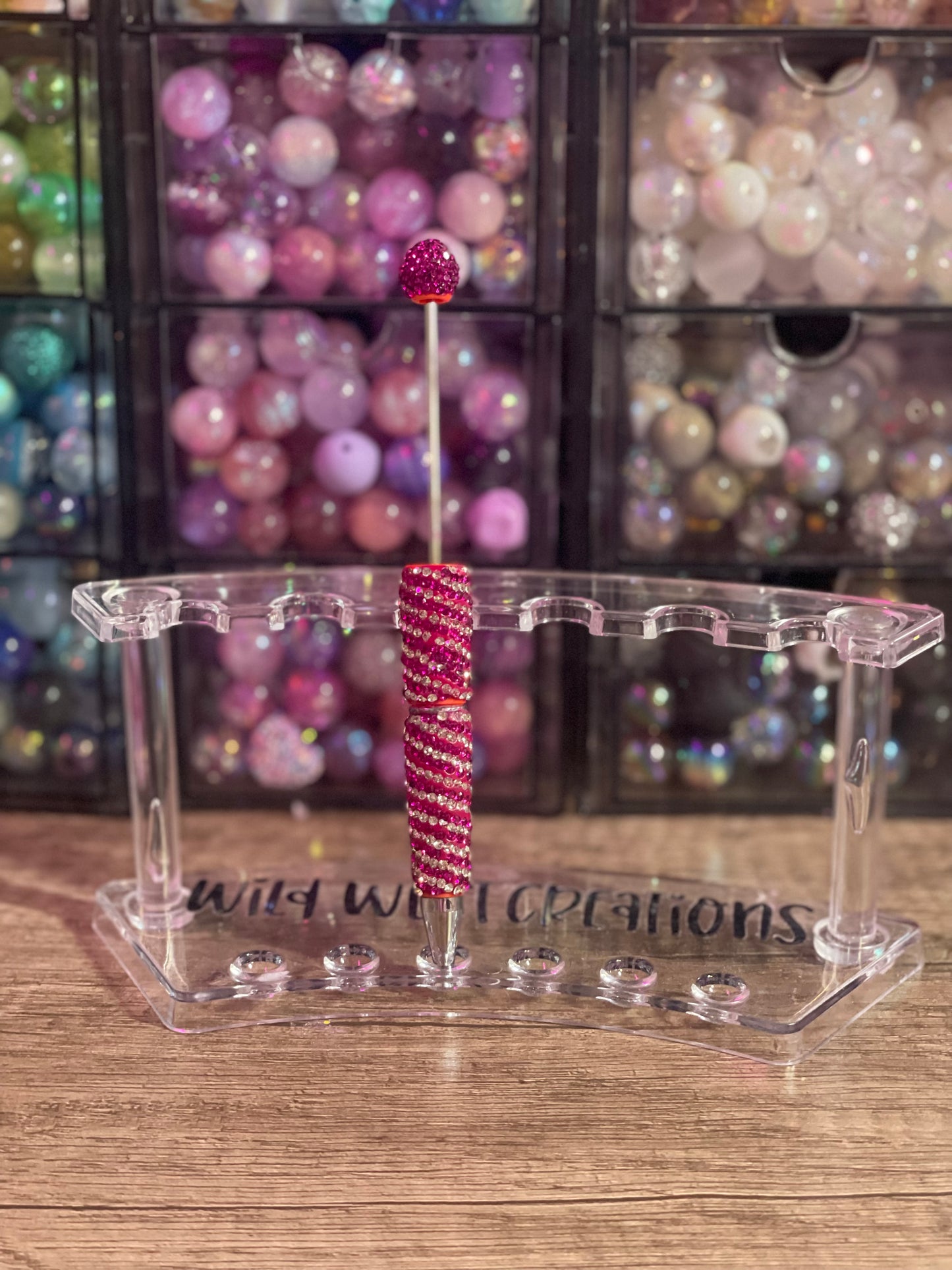 Magenta Swirl Bling Pen