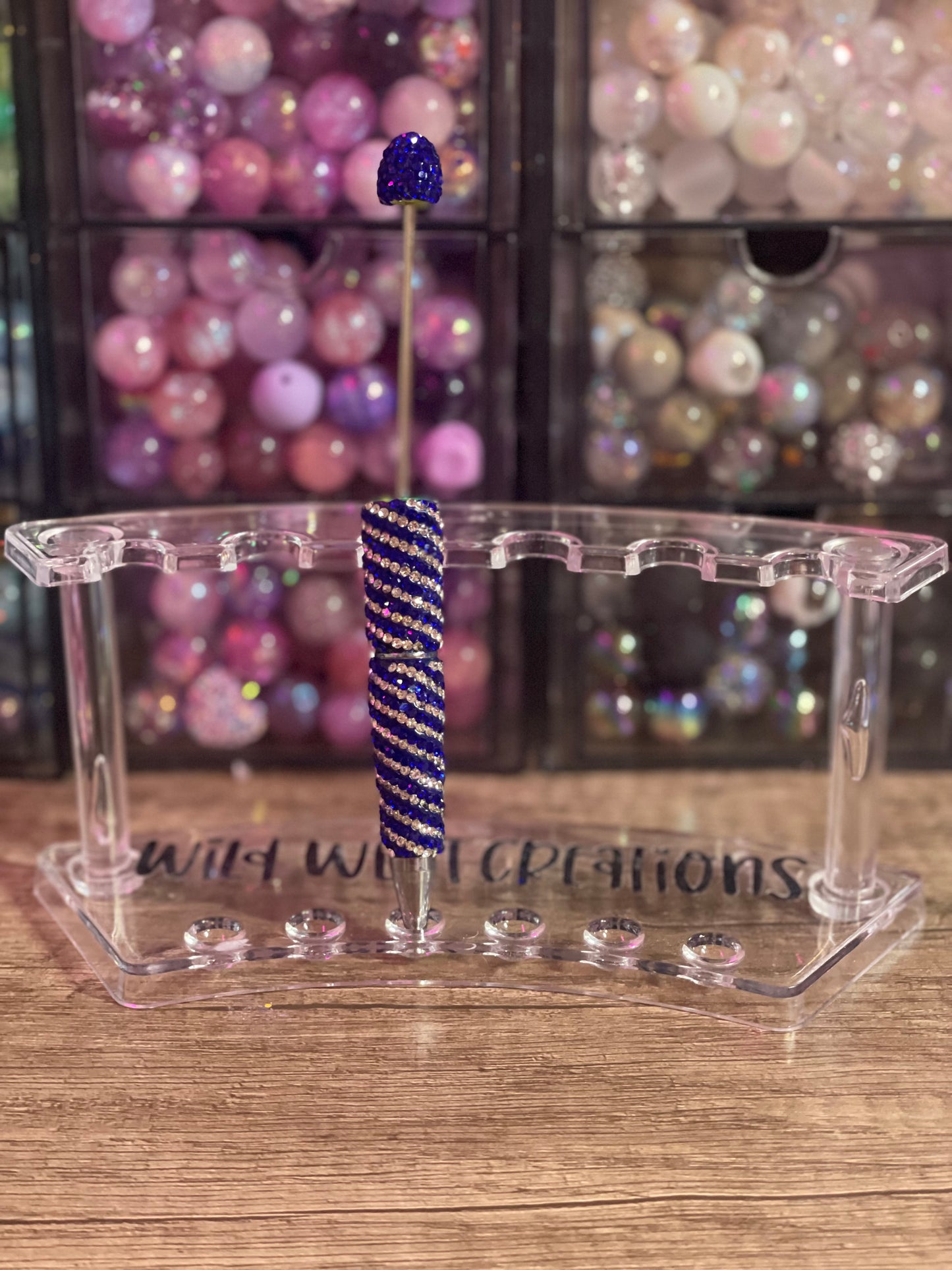 Royal Blue Swirl Bling Pen