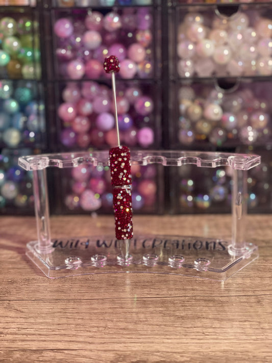 Dark Cherry Red AB Bling Pen