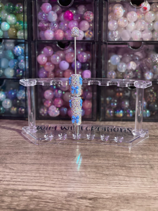 Blue Bows Bling Pen