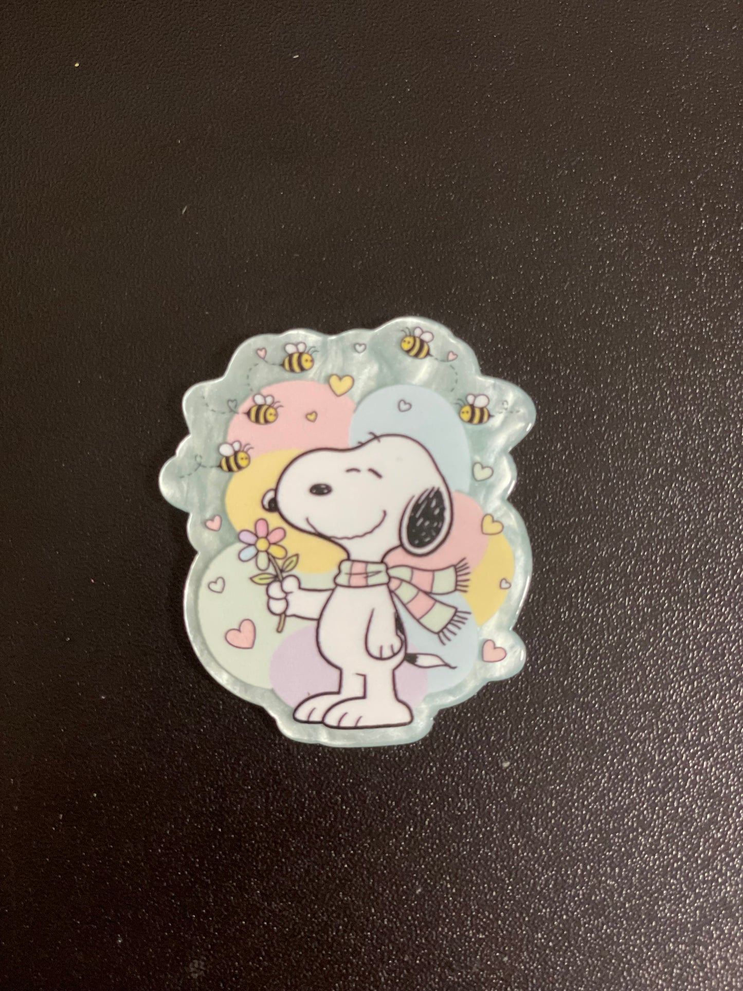 Puppy w/ flowers