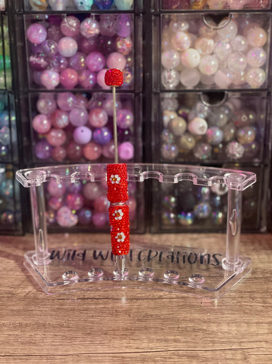 Orange Flower Bling Pen