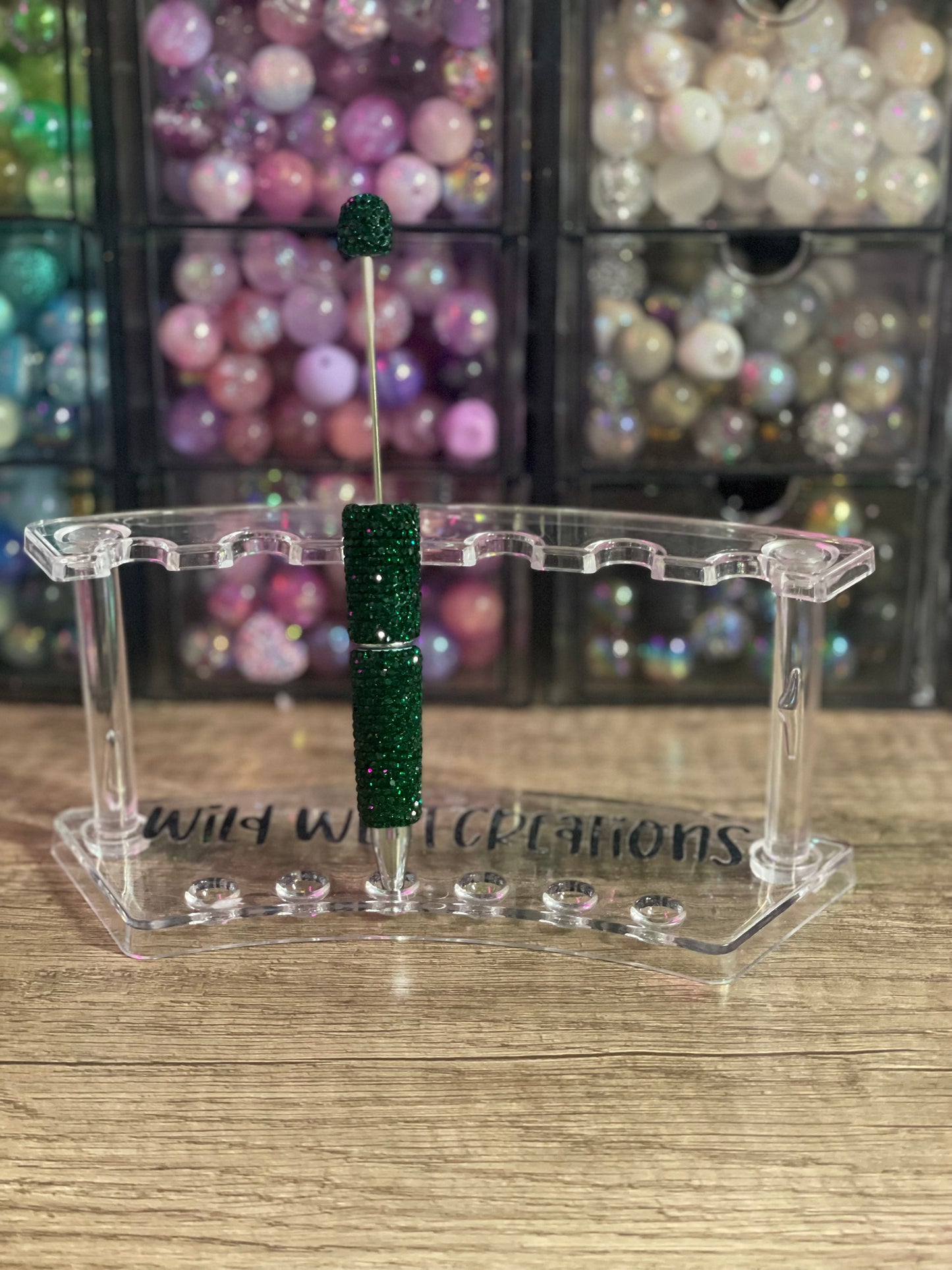 Dark Green Bling Pen