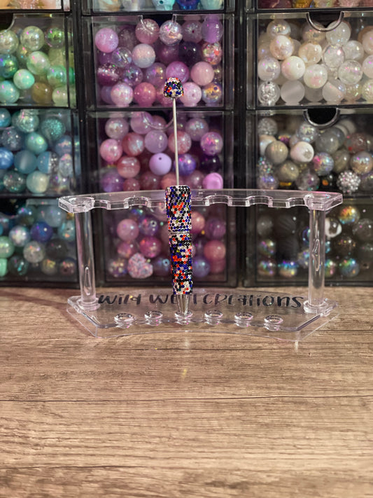 Dark Rainbow Bling Pen