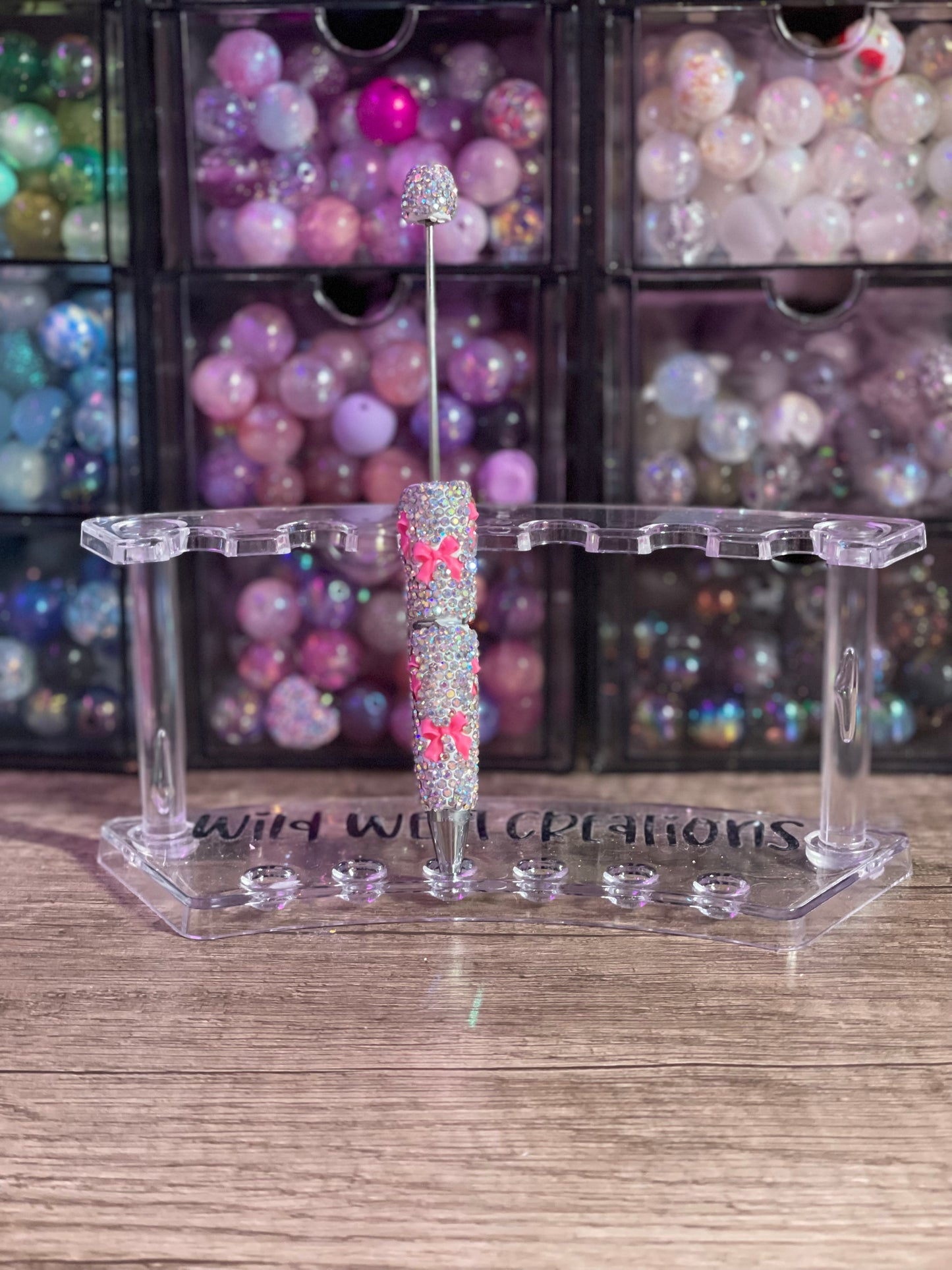 Hot Pink Bows Bling Pen