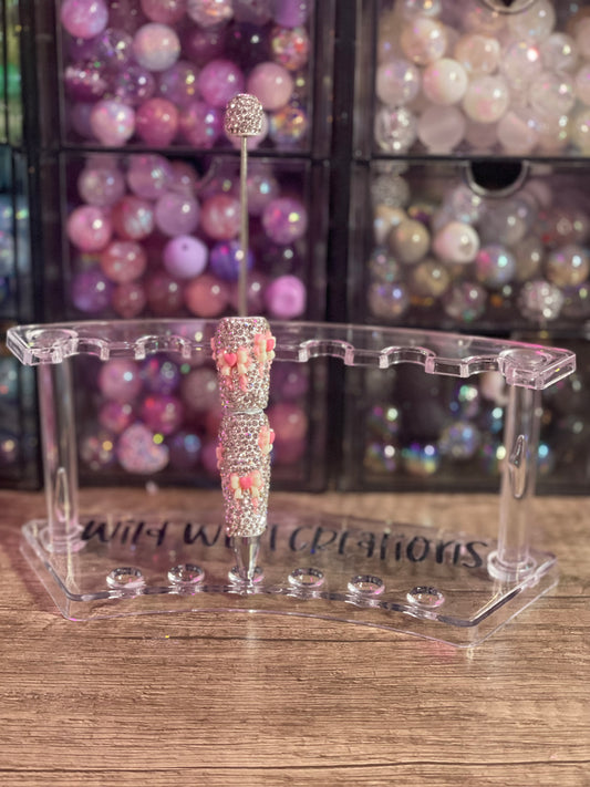Pink Heart Bows Bling Pen