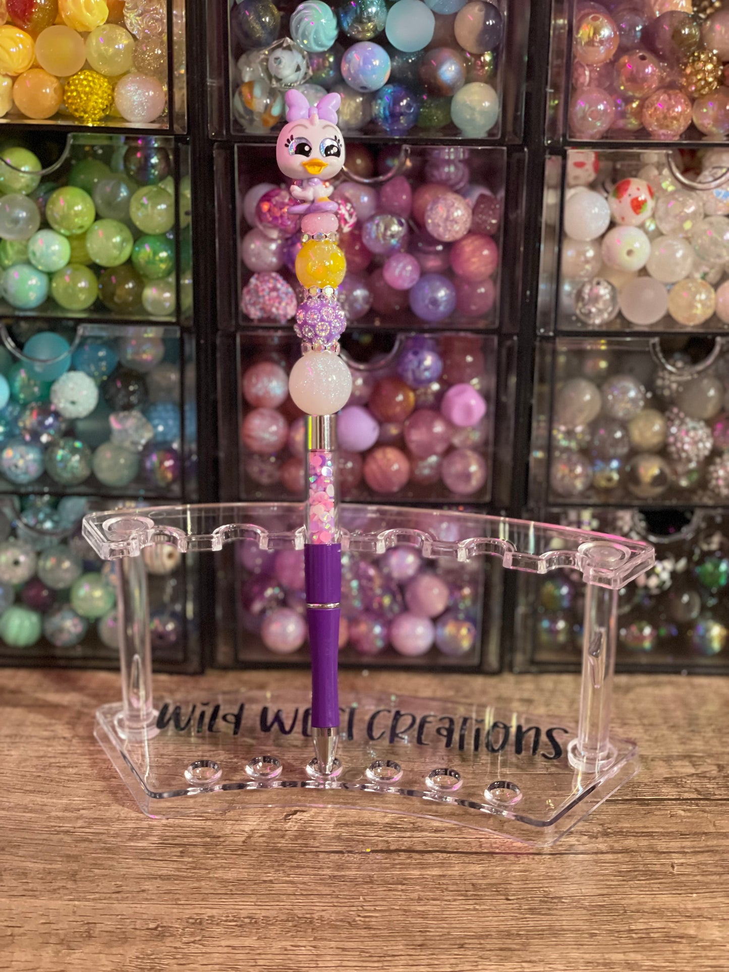 Daisy Rhinestone Filled Pen