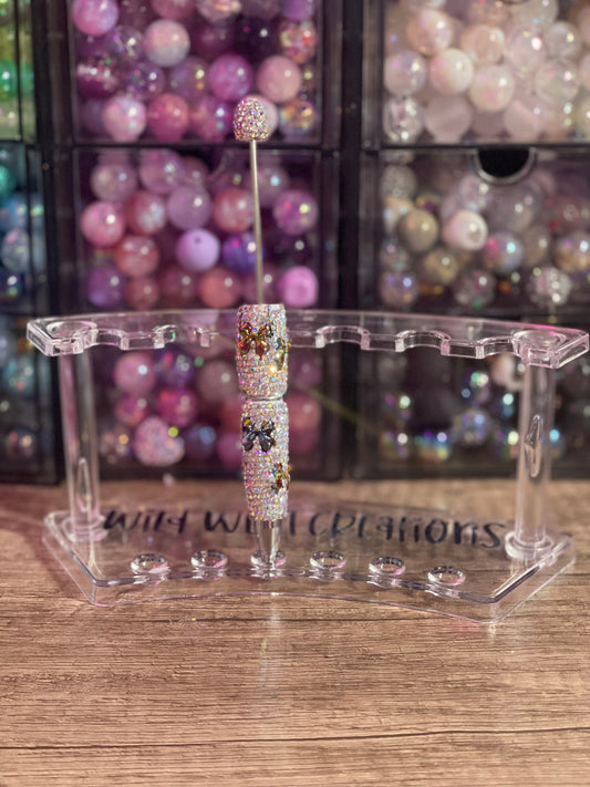 Black Bows Bling Pen