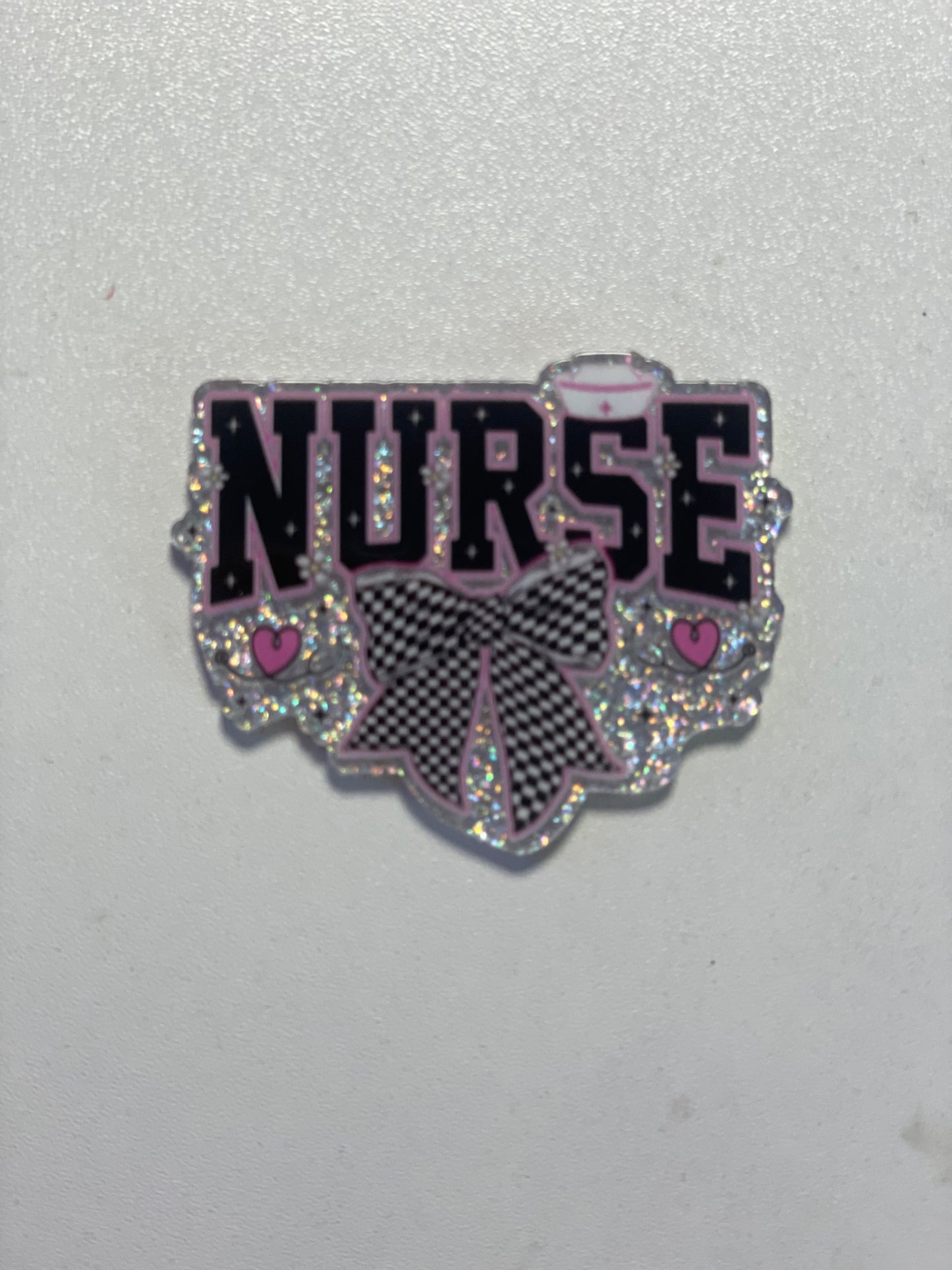 Nurse Checkered Bow