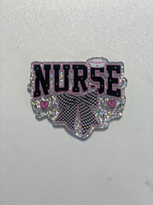 Nurse Checkered Bow
