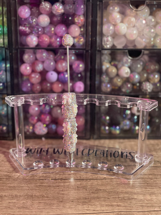 White Bows Bling Pen