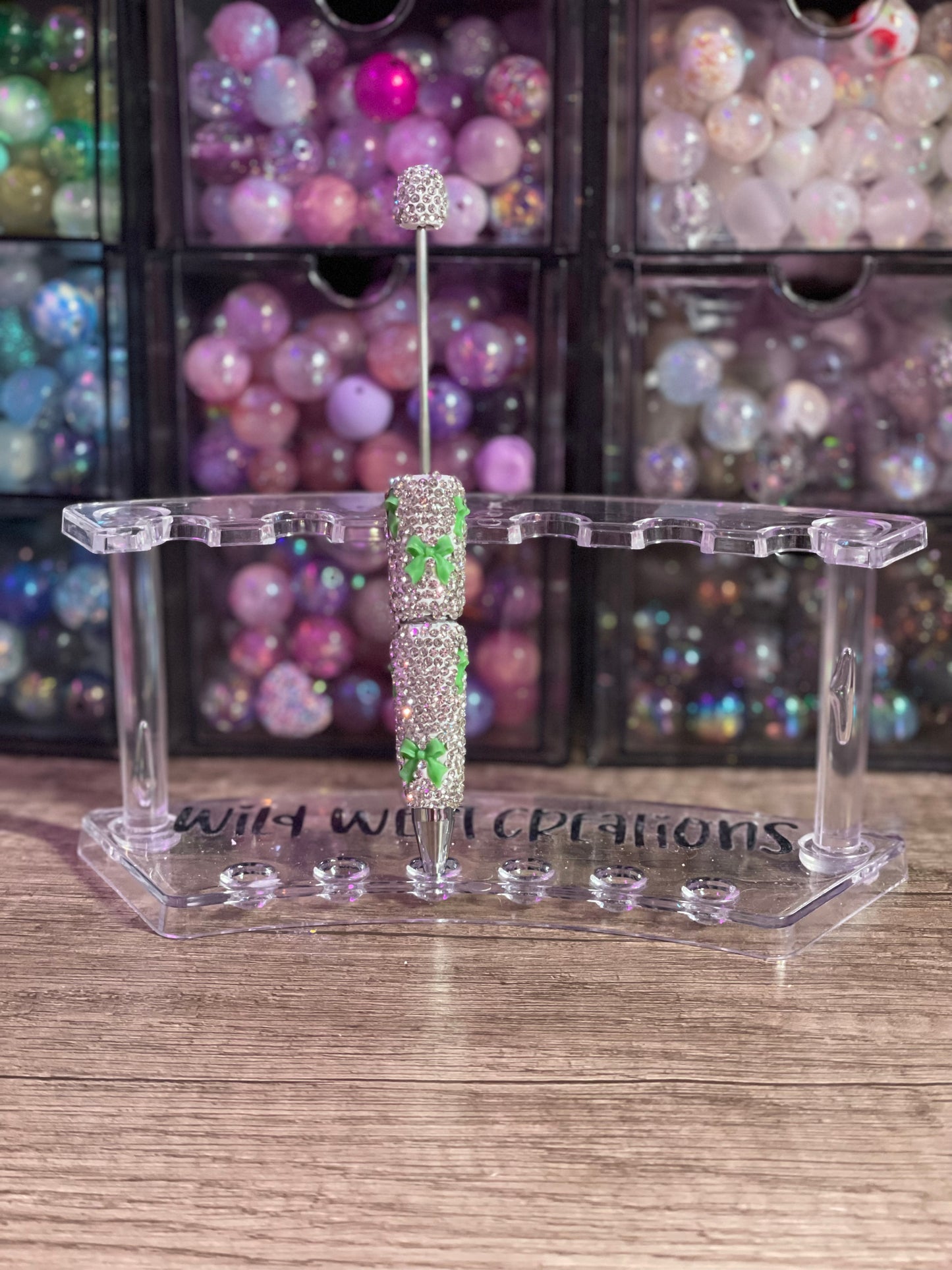 Green Bows Bling Pen