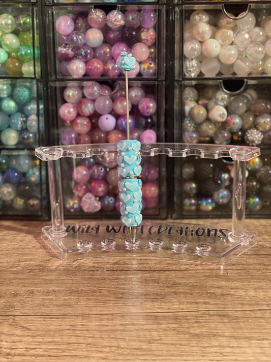 Blue Heart Pearl Pen