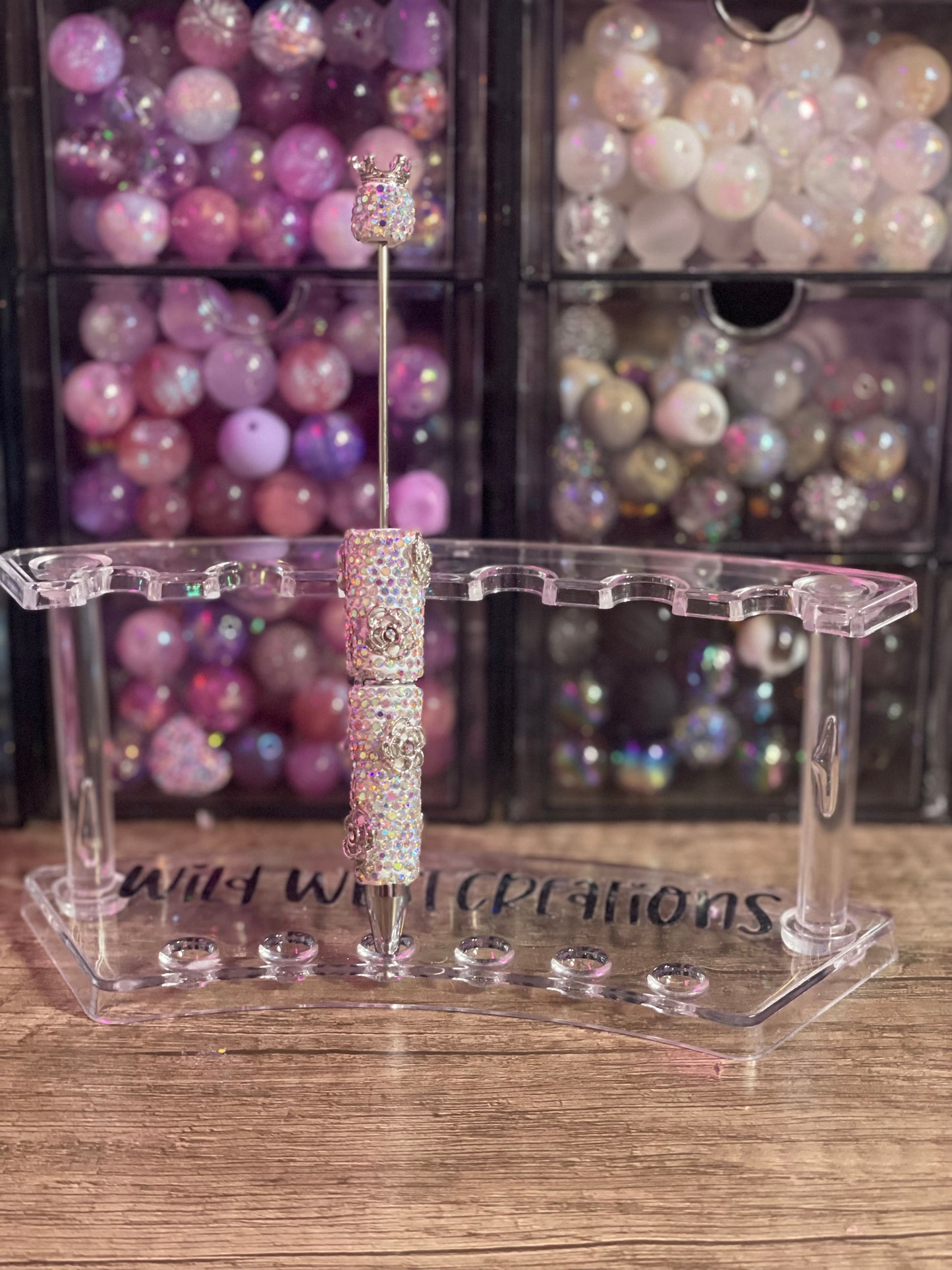 Silver Roses Bling Pen