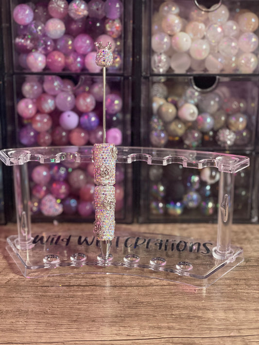 Silver Roses Bling Pen