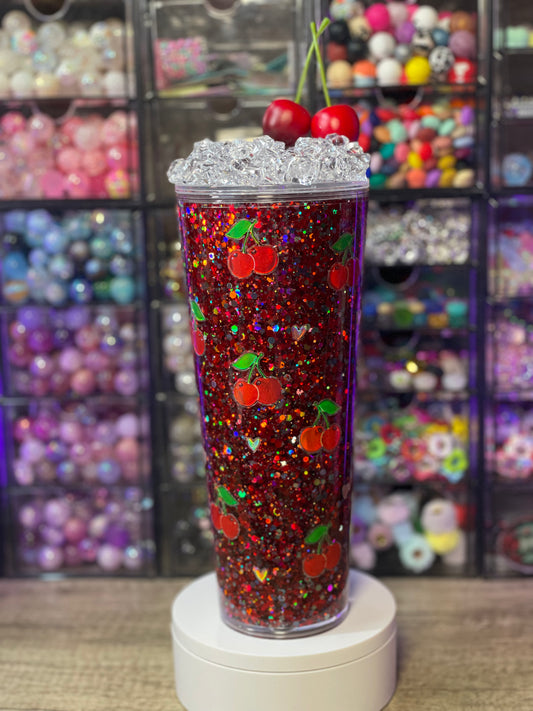 24oz Cherry Snow Globe